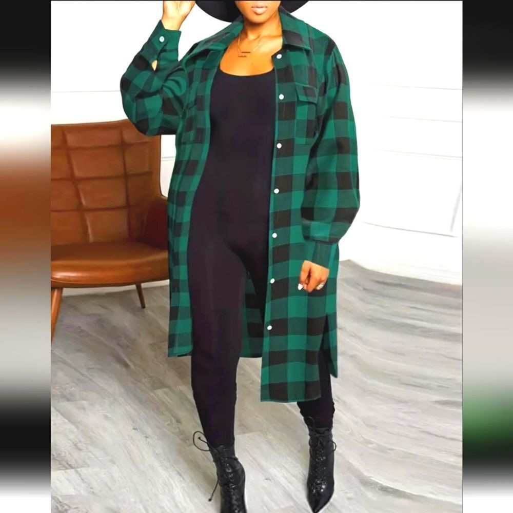 Womens Plus Size Long Sleeve Flannel SHIRT JACKET sz 4x